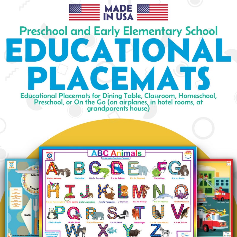 Tot Talk Table Setting & Etiquette Educational Placemat for Kids â€“ Made in USA â€“ Durable, Double-Sided, Proper Table Setting & Manners & Dining Etiquette â€“ Waterproof Wipeable, 17.5â€ x 11.5â€ - Image 1